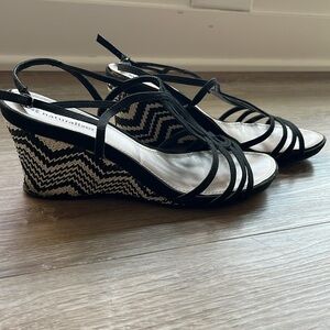 Black and White Naturalizer Wedge Sandal